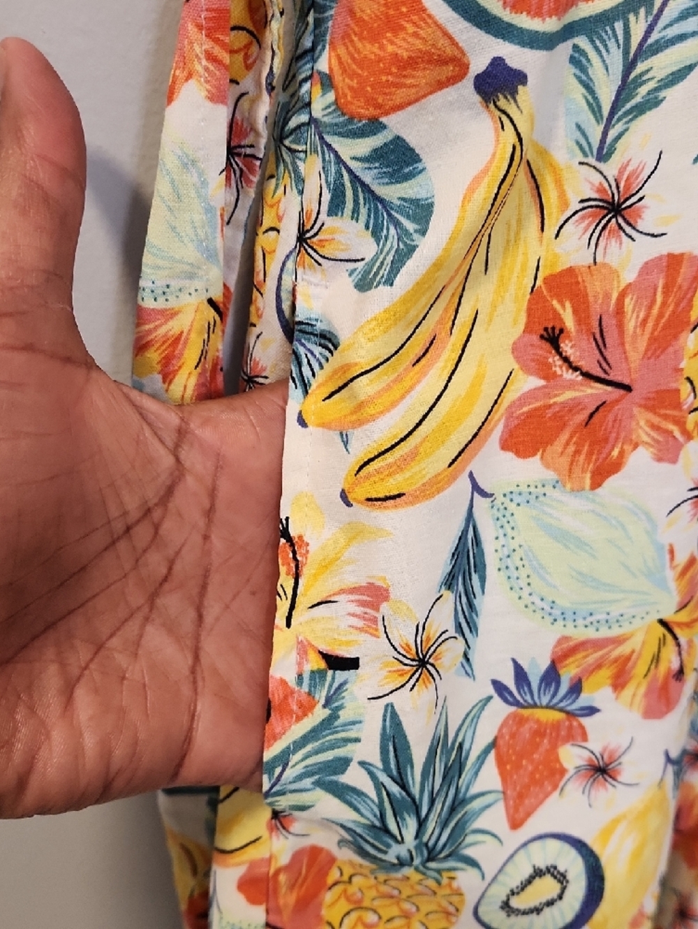 Marine Layer Camila Fruit Print Hemp Romper Size M Summer Resort Beach‎ Coastal - Picture 5 of 12